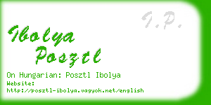 ibolya posztl business card